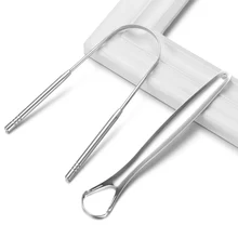 2 шт./компл. язык скребок очиститель Нержавеющая сталь неприятного запаха изо рта для стоматологических хранения зубных щеток и свежее дыхание инструмент для ухода за полостью рта