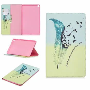 

For Samsung Galaxy Tab A 10.1'' 2019 Coloured Drawing PU Leather Flip Cover for Galaxy Tab A 10.1 inch 2019 SM-T510 T515 Tablet
