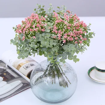 

Artificial Plant Stars Eucalyptus Leaves Tie Beam Imitation Flowers Artificial Flower Green Vegetation Home Wedding Decoration