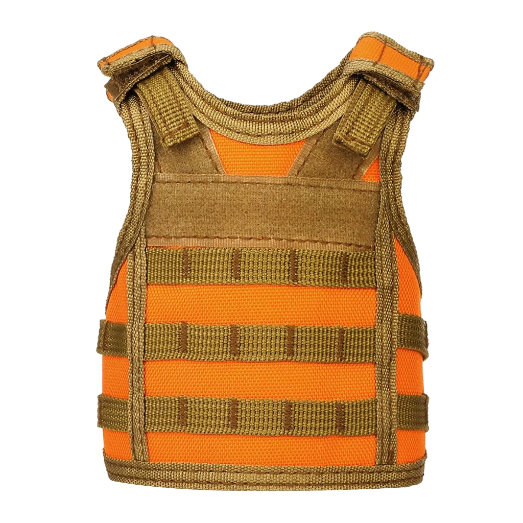 Orange Мини MOLLE Vest стиль пива рукав банки крышка бутылки Stubby держатель Прохладный бутылки украшения - Цвет: Orange