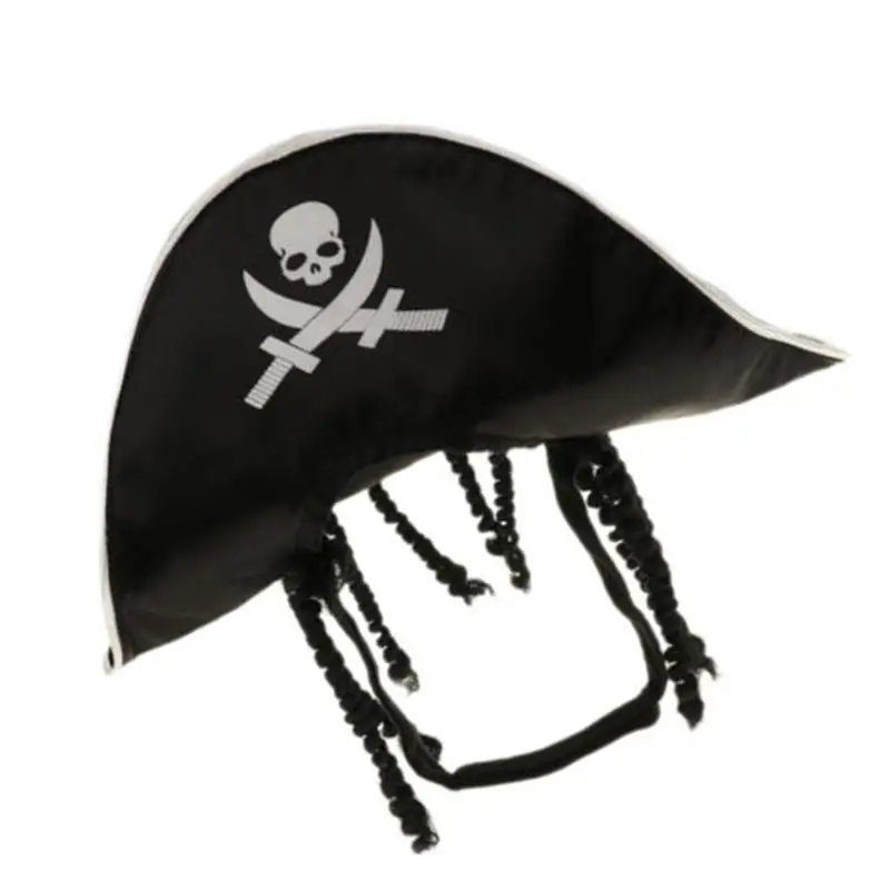 1pc Pet Pirate Hat Halloween Pirate Cap Hood For Dog Cat Pet Halloween Party Cosplay