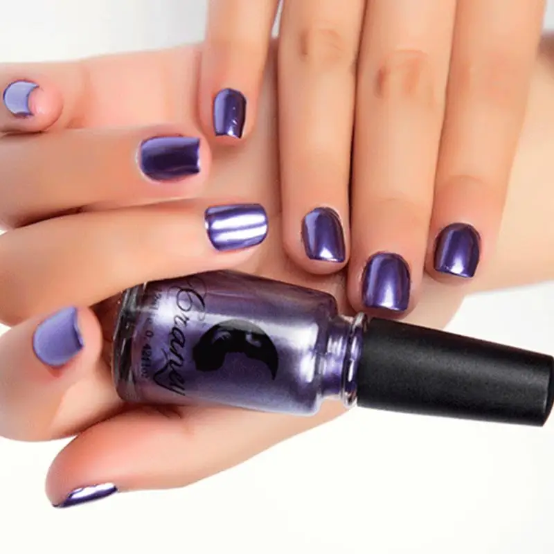 10 6MLMode Spiegel Nagellak Zilver Transparant Paars Rose Goud Kleur Langdurige Nagellak Meisje Leuke инструмент для украшения ногтей - Цвет: 10