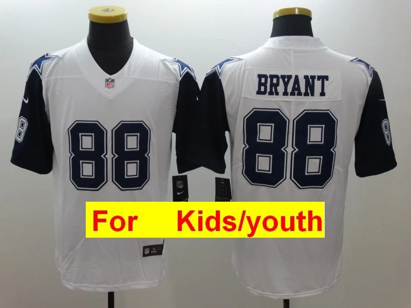 Слоновая кость Youth kids Dallas#88 Dez Bryant игровая цветная Футбольная форма - Цвет: Слоновая кость