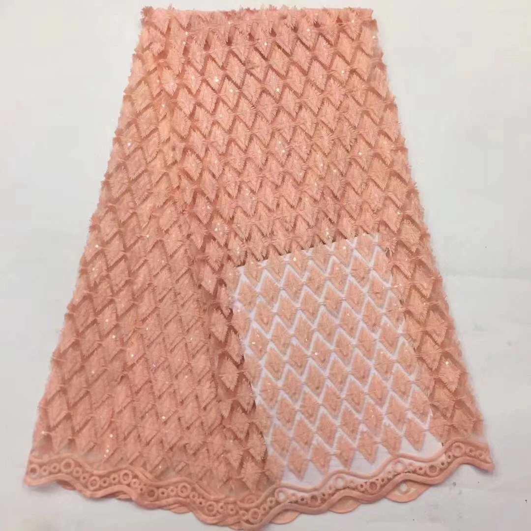 

African Lace Fabric And Sequin Nigeria Lace Fabric 2021 High Quality French Lace Fabric Women's Dress D38091