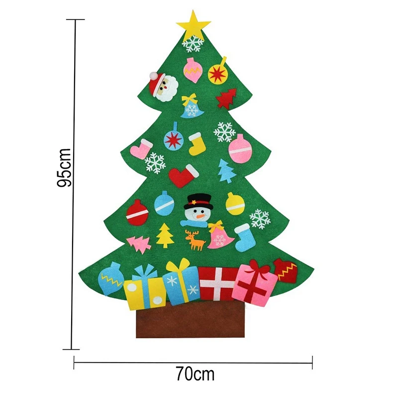 3D DIY войлочная Рождественская елка с 31 рождественскими украшениями для дома Рождественская елка украшения Рождественские подарки новый