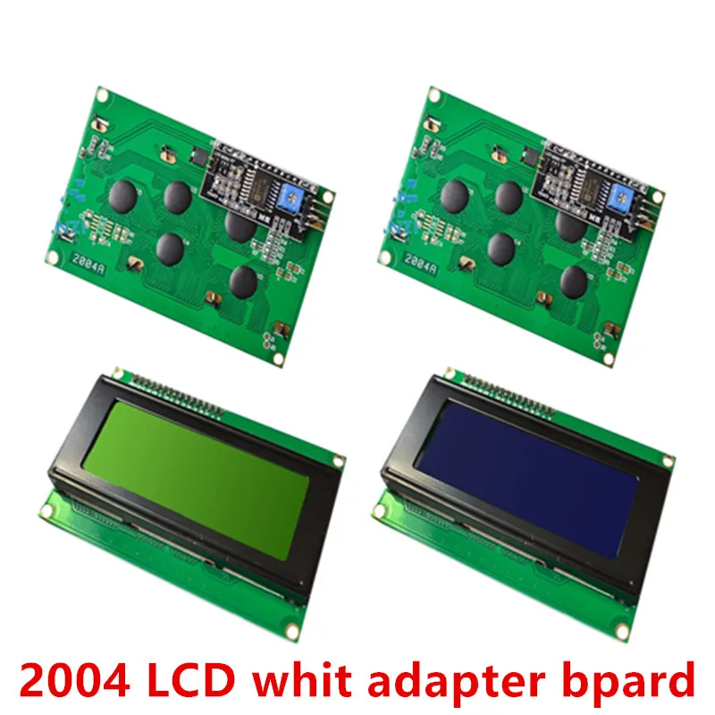ЖК-дисплей 2004 + I2C 2004 20x4 2004A синий/зеленый экран HD44780 символьный ЖК-дисплей/w IIC/I2C последовательный интерфейс модуль адаптера для arduino