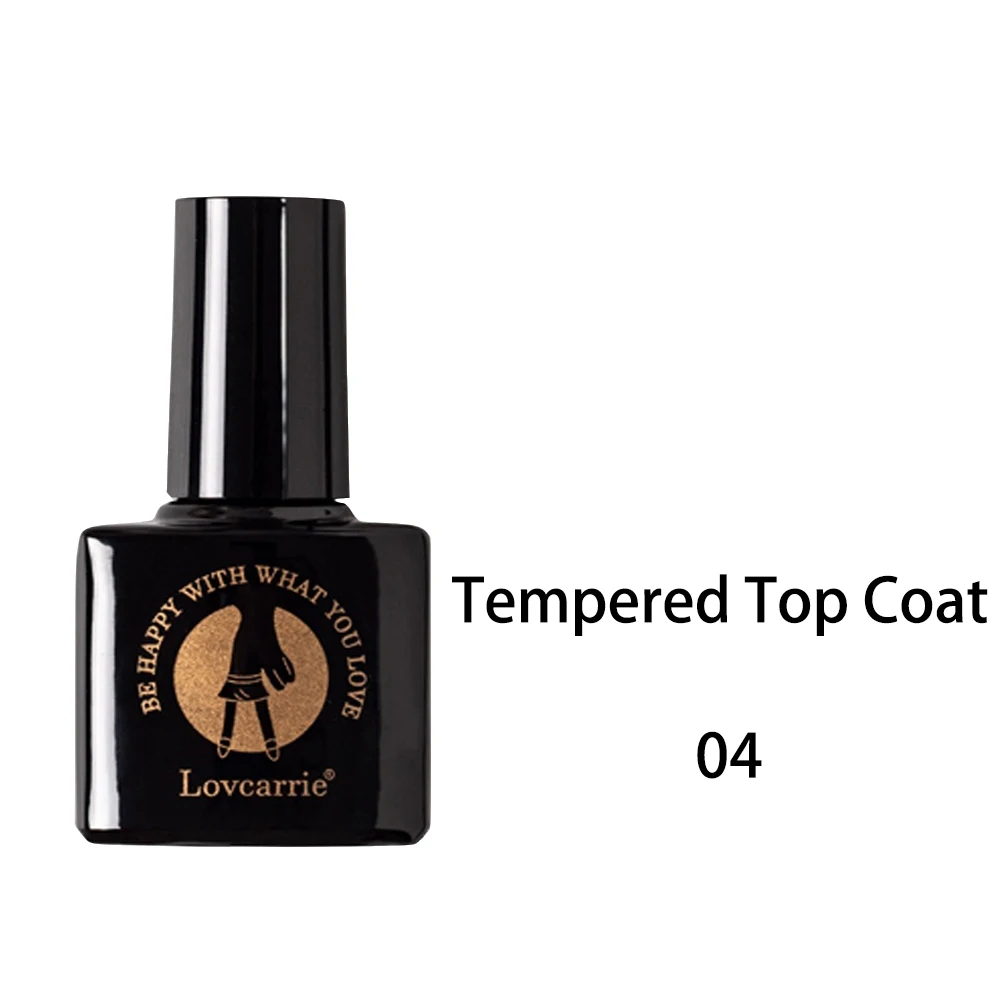 Tempered Top Coat LOVCARRIE набор гель-лака Lucky color UV Vernis Полупостоянный праймер верхнее покрытие 6,5 мл Лак для маникюра гель лак для ногтей - Цвет: Tempered Top Coat