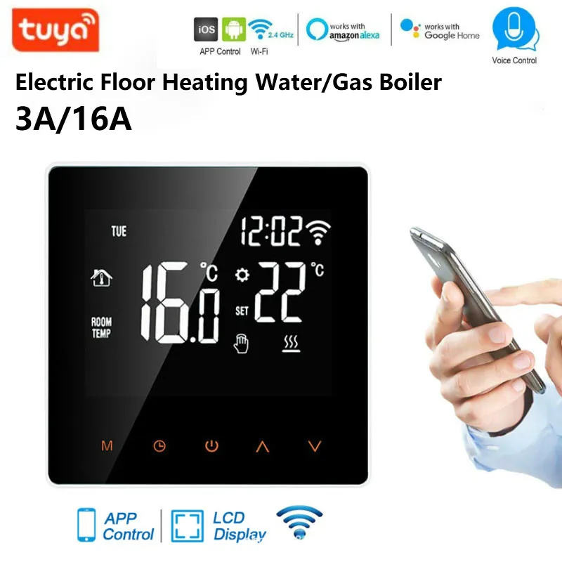Tuya WiFi Smart Thermostat Temperature Controller for Electric floor HeatingWater/Gas Boiler Voice Work for Google Home