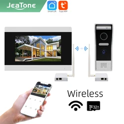 Jenewnewjeatone tuya inteligente 7 polegada wifi ip vídeo porteiro telefone campainha da câmera chamada sistema de interfone com wi fi sem fio caixa ponte