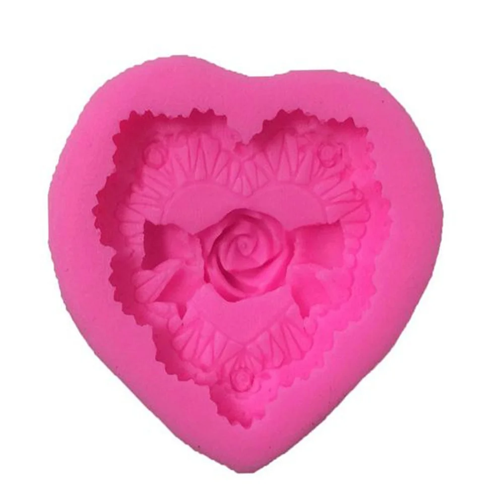 

Heart Rose 3D Shape Soap Silicone Mold Chocolate Pastry Mould Candy Ice Cube Molds Fondant Cake Decoration DIY Baking Tools