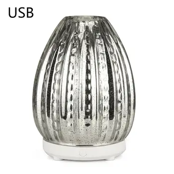 

100ml 3D Glass Vase Shape Aroma Diffuser Ultrasonic Humidifier with LED Light