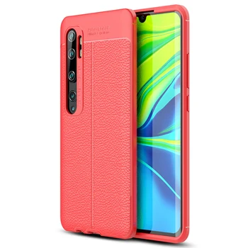 

30pcs/lot For Xiaomi Mi CC9 Shockproof Skin Slim Litchi Rubber Case For Xiaomi Mi Note 10