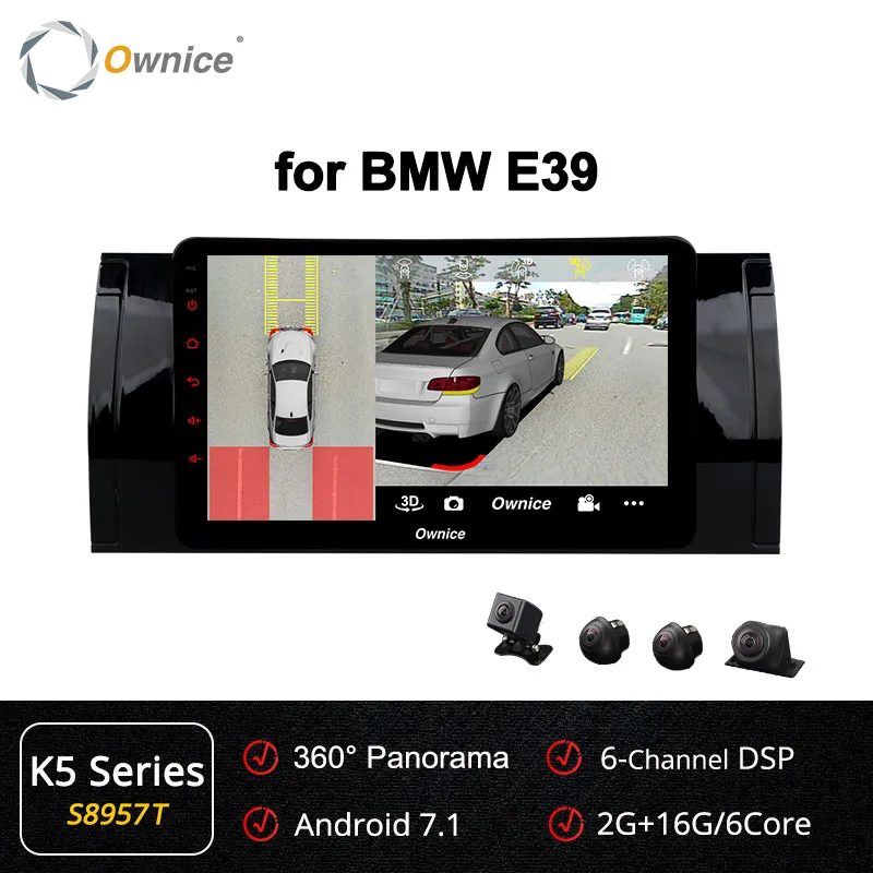 Ownice K3 K5 K6 Octa Core Android 9,0 автомобиля радио gps-навигация, dvd-плеер авто для BMW E39 X5 E53 4 аппарат не привязан к оператору сотовой связи 360 панорама DSP - Цвет: S8957 K5 Series