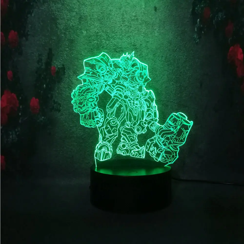 

Cartoon Imitate World of Warcraft Game Orc Tribe Chieftain Sal image Stereo Table Lamp Nordic Style Bedroom Decor 3D Night Light