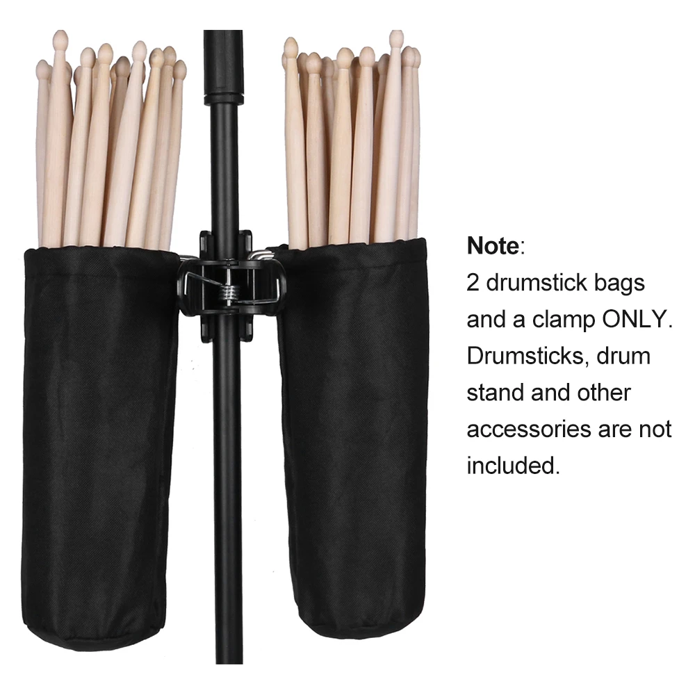 Soporte de baquetas para juego de tambor, abrazadera bolsa de almacenamiento, Clip de tela de contenedor baquetas de hasta 16 pares|Partes y accesorios| - AliExpress