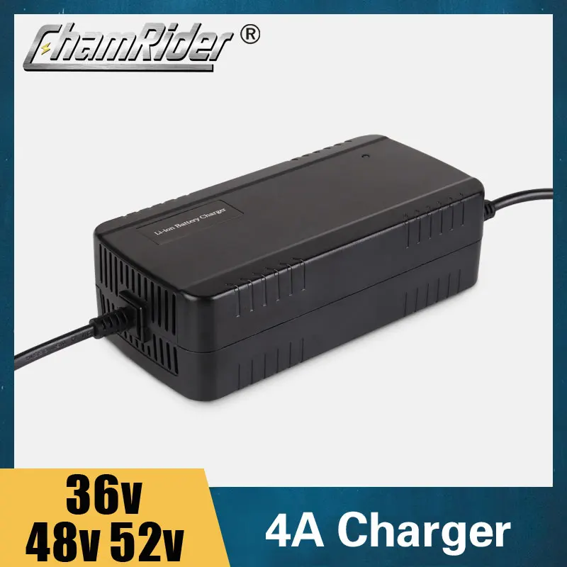 

4A 36V 48V 52V Lithium battery charger li-ion battery pack charger for ebike electric bike DC XLR RCA