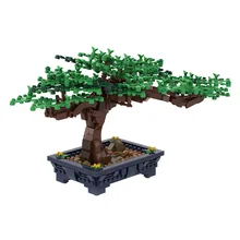 Blocs de construction en briques, 647 pièces, arbre bonsaï, buisson vert, fleur, herbe, modèle de plante, ornement, bricolage, jouet éducatif pour cadeau