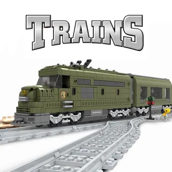 City Train Vehicle Series Assembling Building Blocks Power-Driven Diesel Rail Model Technic Toy Bricks Toys Kid Children Gift new technic series red london bus fit legoings technic city bus model building blocks bricks diy toys 10258 gift kid toy