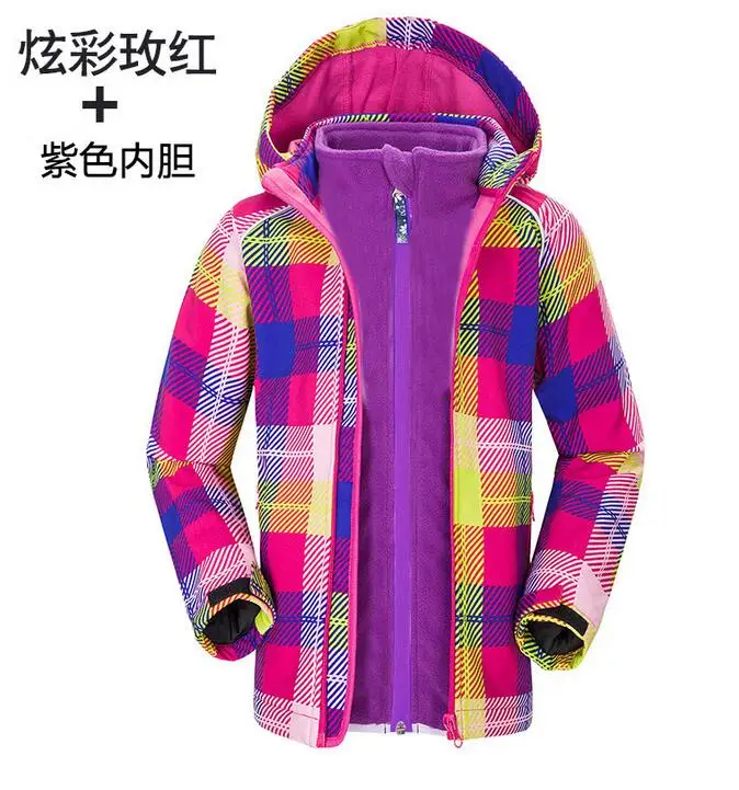 purple purple Hiking jacket kids - Цвет: purple purple