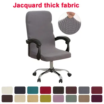 

Modern Spandex Computer Chair Cover Polyester Elastic Fabric Office Chair Cover Easy Washable Removeable New 17 Colors