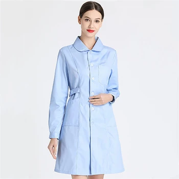 

Medical Scrubs Uniforms Hospital Nurse Lab Coat Summer White Pharmacy Clinic Beauty Salon Work Wear Women