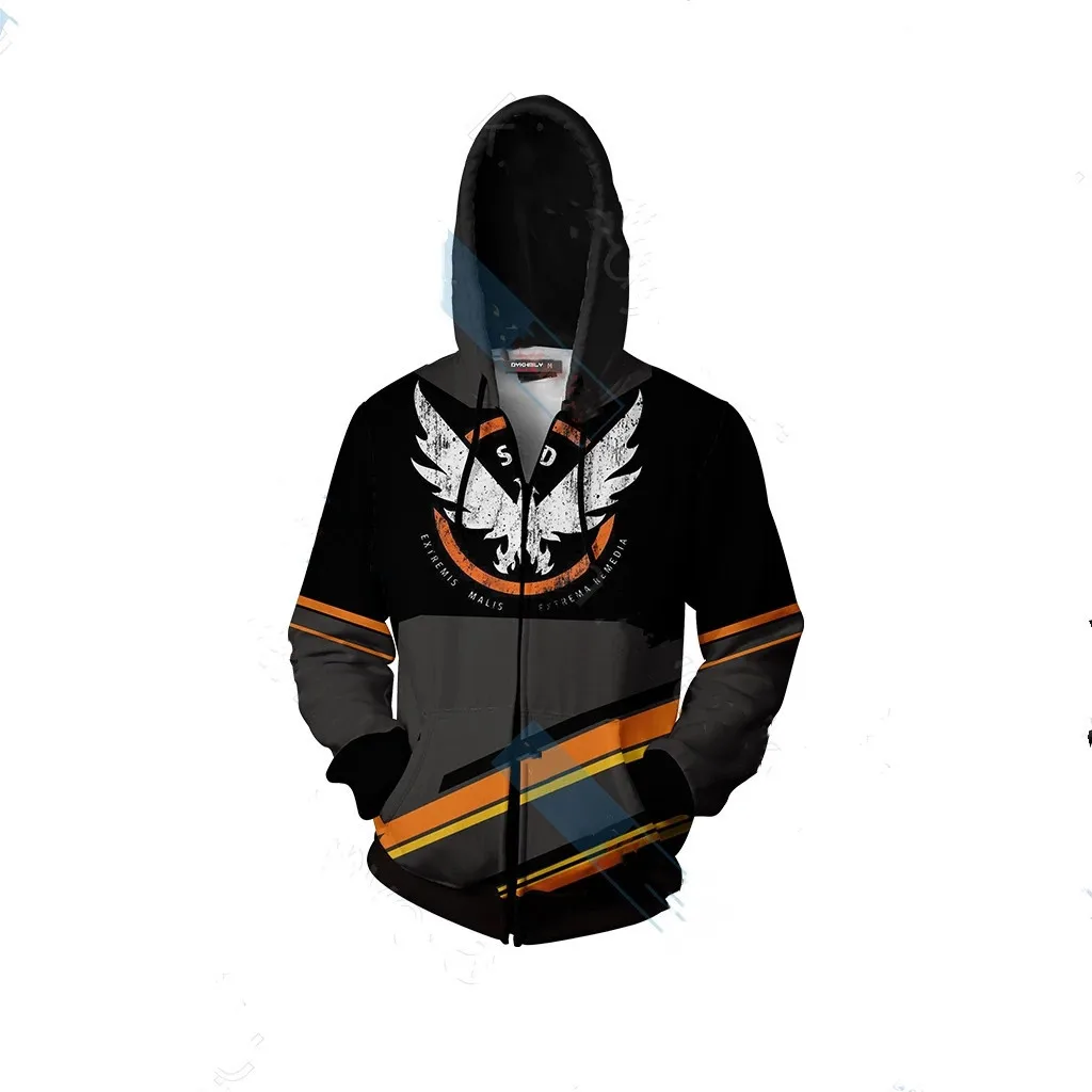 Tom Clancy's The Division 2 Cosplay Hoodies 3D Print Hooded Hoodie Pullover Jacket Sweatshirts Made