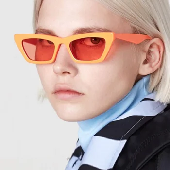 

2019 New Brand Designer Orange Cat Eye Sunglasses Women Vintage Sexy Sun Glasses For Female Red Transparent Glasses Shades UV400
