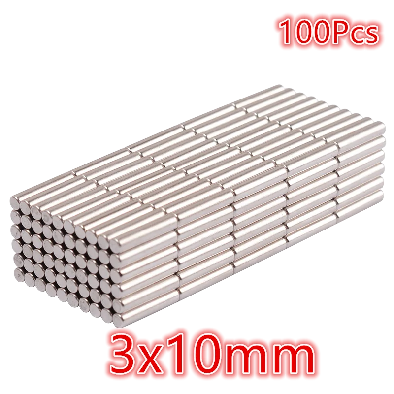 100pcs Mini Petit aimant rond N35 3x1 3x1.5 3x2 3x4 3x5 3x10 mm Aimant en  néodyme permanent Ndfeb Super Strong Aimants puissants