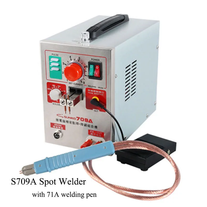 SUNKKO 709A with HB-71A Welding Pen LED Pulse Battery Spot Welder Spot Welding Machine for 18650 battery