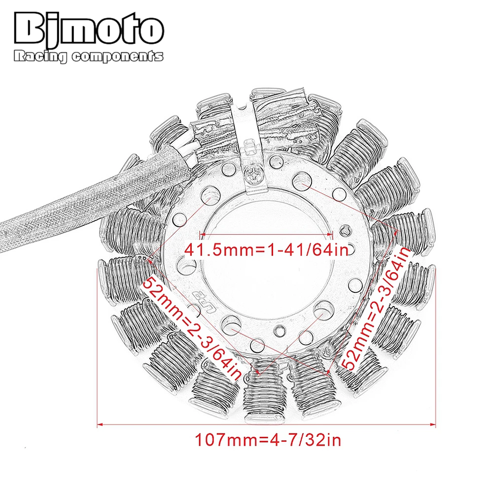 BJMOTO обмотка статора генератора магнето для мотоцикла Yamaha 1S3-81410-00 Raptor 700 YFM700R Raptor 700R