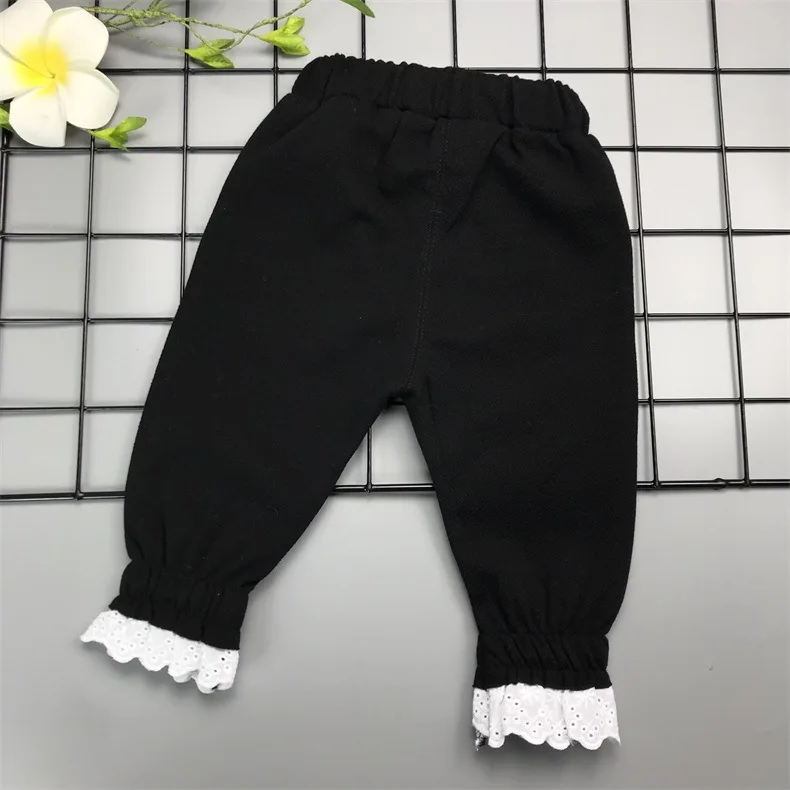Chun qiu ku/трикотажные хлопковые брюки для маленьких девочек 0-1-2-3-4 лет узкие большие штаны на подгузник