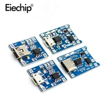 Placa de carregamento 18650 tp4056 da bateria do lítio 1a, micro/mini/tipo-c usb li-ion placa do carregador do pwb com funções da proteção