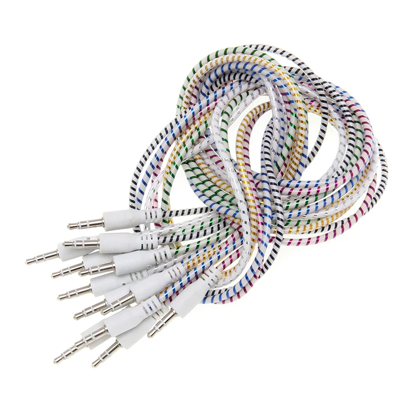 High Quality Jack 3 5 Car AUX Cable Male To Male 3 5mm Audio Cable 1M 3ft for IPhone Tablet Headphone 300pcs lot
