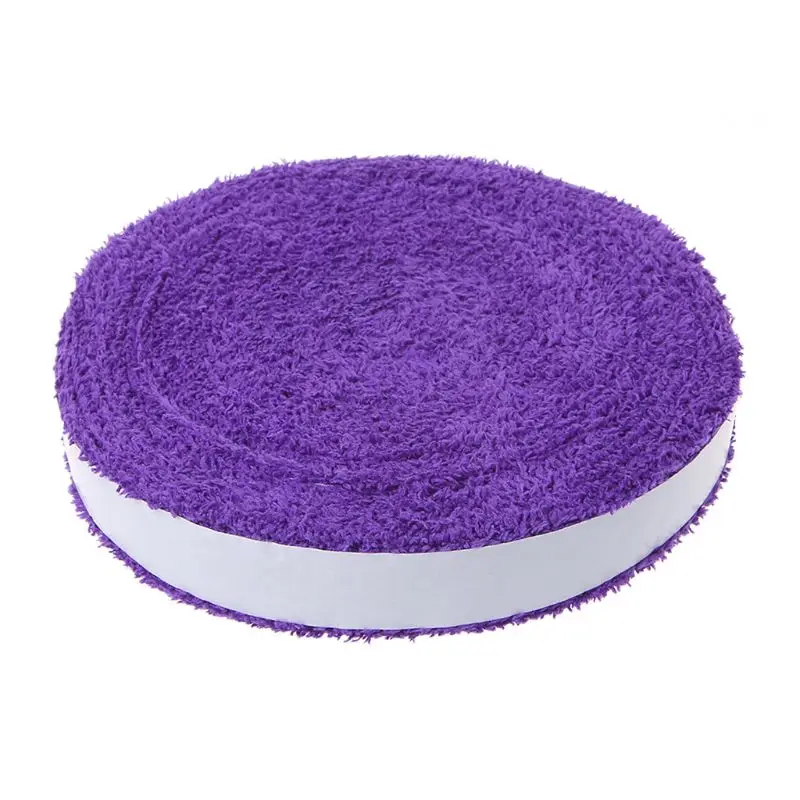 purple 1 Катушка 10 м полотенце клеевой захват Теннисная ракетка для бадминтона овергрипы Нескользящая лента для пота Y51D - Цвет: purple