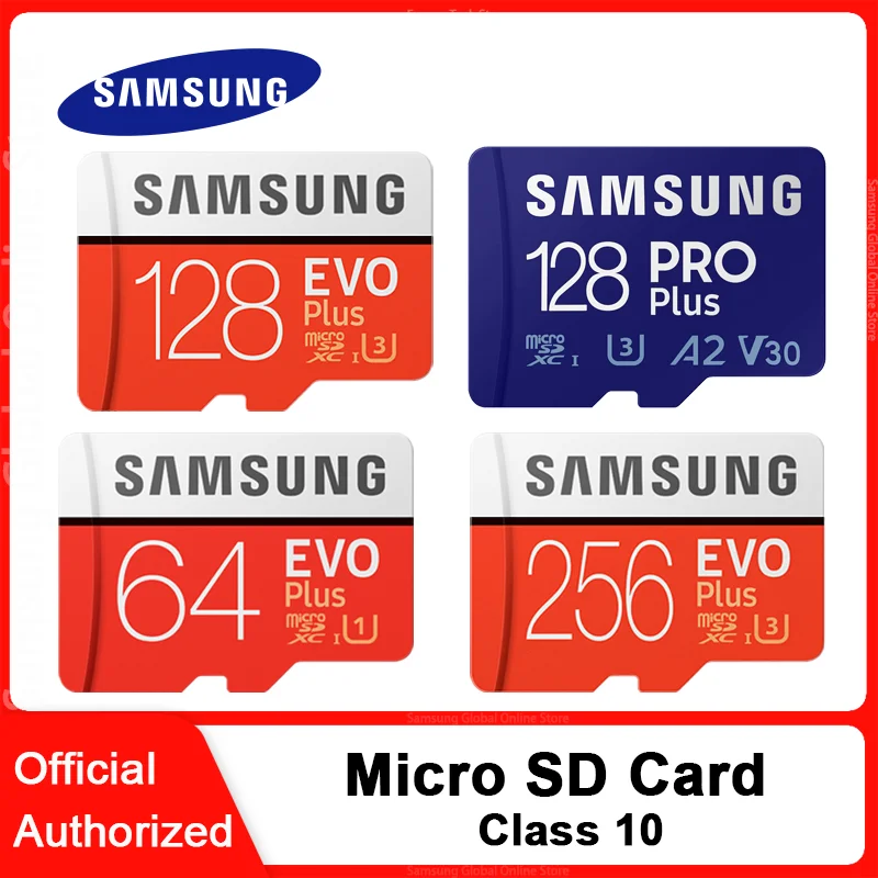 SAMSUNG Memory Card 128GB 256GB 512GB 32GB 64GB 16GB EVO Plus PRO MicroSD C10 Microsd Micro SD SDXC SDHC | Компьютеры и офис