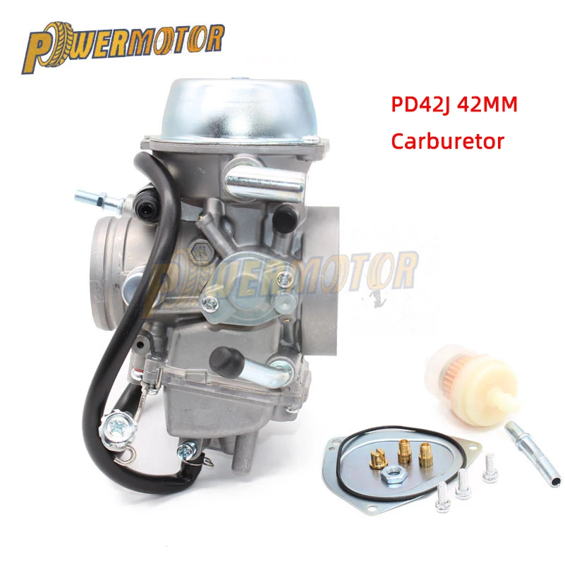 

Powermotor PD42J 42mm Vacuum Carburetor Carb ForYamahaHonda YFM600 Raptor 500 ATV Quad 600Cc 700Cc Scooter Engine