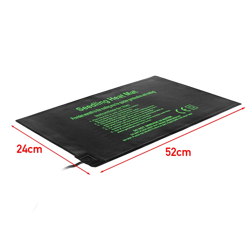 52X24cm Heating Mats Durable Seedling Heat Mat Plant Seed Germination Propagation Clone Starter Pad Warm Hydroponic Heating Pad