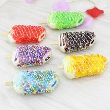 Поддельные искусственные имитация мороженого играя на холодильнике стикер Декор случайный