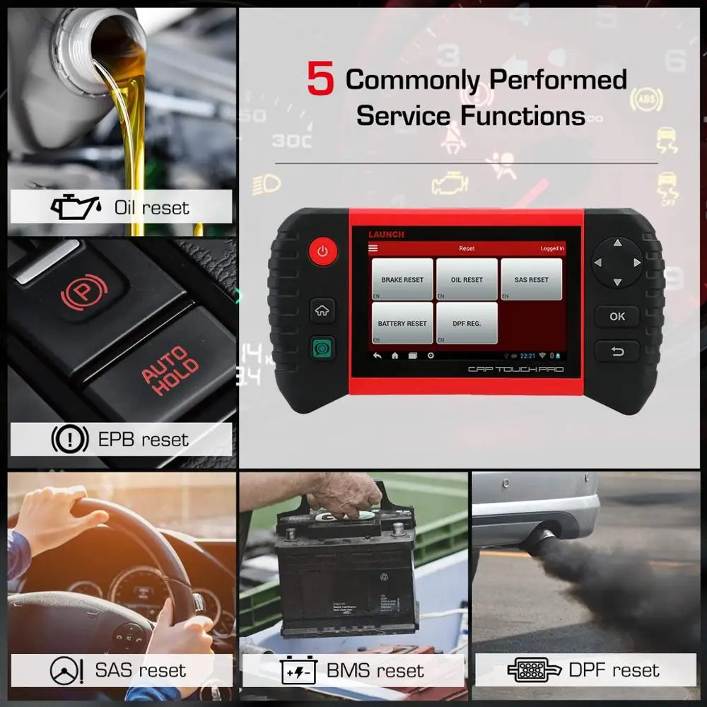 Launch Creader CRP Touch Pro 5 obd2 сканер диагностический инструмент полная система WiFi
