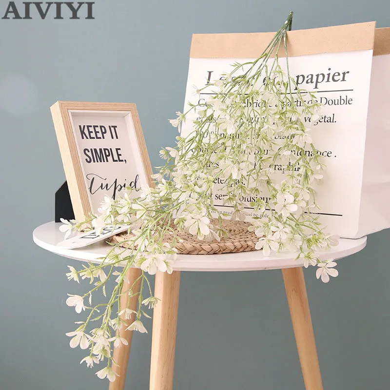 5 fork wall hanging fantasy cherry blossom cane artificial plastic flower home ceiling DIY wedding scene layout arch decoration | Дом и сад