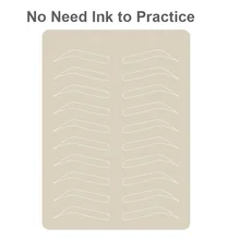 10 шт микроблейдинг бровей практика кожи бровей Перманентный макияж бровей тренировка кожи татуировки не требует чернил белая линия