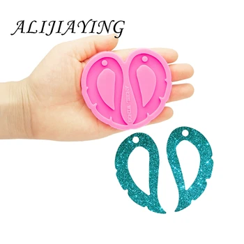

Shiny Feather Shape Earrings Craft DIY Silicone Mold Epoxy Resin Moulds for Jewelry DY0499