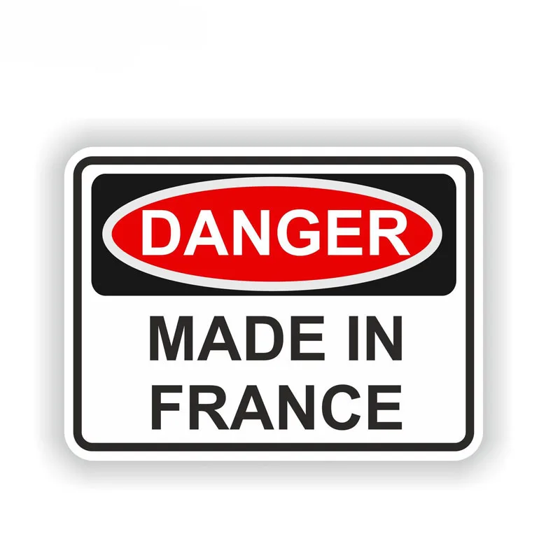 

Personality Car Sticke MADE IN FRANCE DANGER Warning Decal Motorcycle Accessories Vinyl Cover Scratches Waterproof PVC