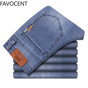 

Slim Jeans Men Summer New Men's Blue Thin Jeans Fashion Casual Stretch Denim Trousers Male Brand Pants Straight Solid Clothes