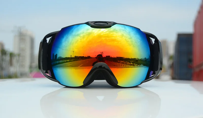 UV400 Protection Skiing Glasses Double-layer Anti-fog Ski Goggles Big Ski Eyewear Snow Ski Snowboard Mask Men Women Winter Sport