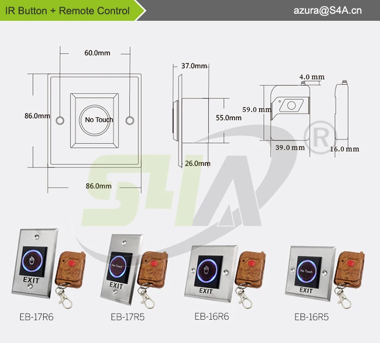 IR Button and Plastic Remote Control