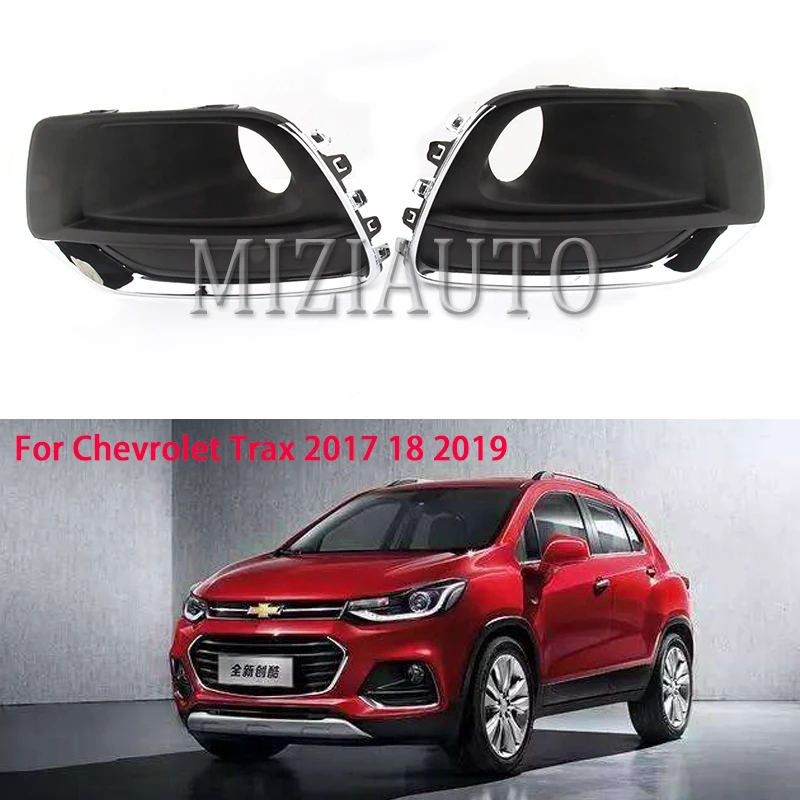 

For Chevrolet Trax 2017 18 2019 Front Bumper Fog Light Frame Cover Fog Lamp Foglight Hood Trim Frame Cap Lid Decorative Shell