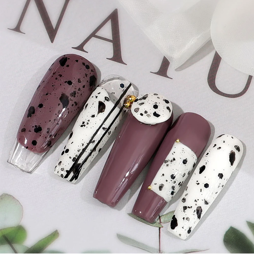 12ml Gel Nail Polish Quail Egg Effect Varnishes For Nails Art Eggshell Hybrid Design Base And Top Coat For Gel Polish Nail Gel Aliexpress