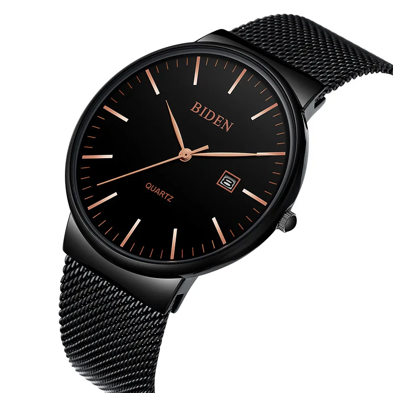 

Simple Ultra-Thin Quartz Watch Genuine Product MEN'S Watch Steel Belt Mesh Belt Fashion MEN'S Watch Waterproof