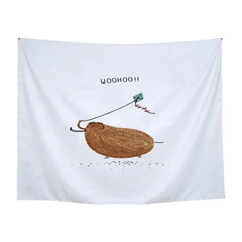 

1PC Printed Plain Dyed Tapestry Wall Hanging 100% Polyester Bohemian Decor Blanket Mandala 150x200cm College Dorm Boho Carpet